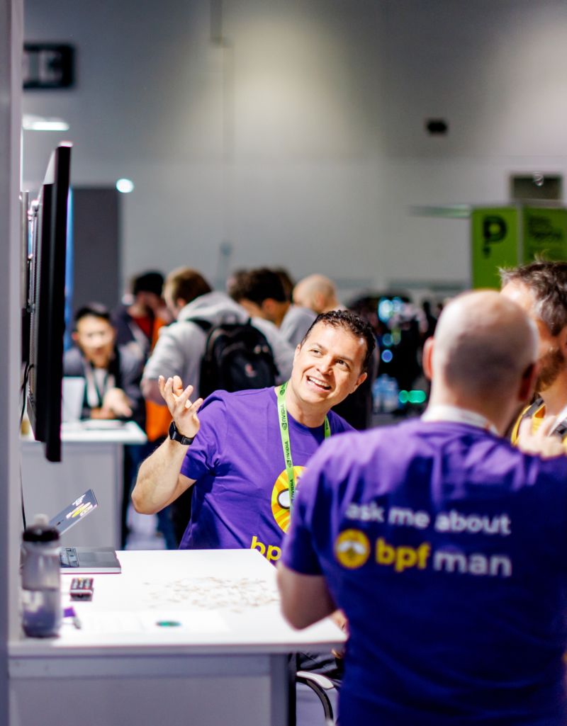 The bpfman booth at KubeCon Europe London 2024